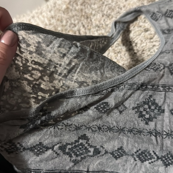 Gray Patterned Women's Tank Top - Picture 4 of 4